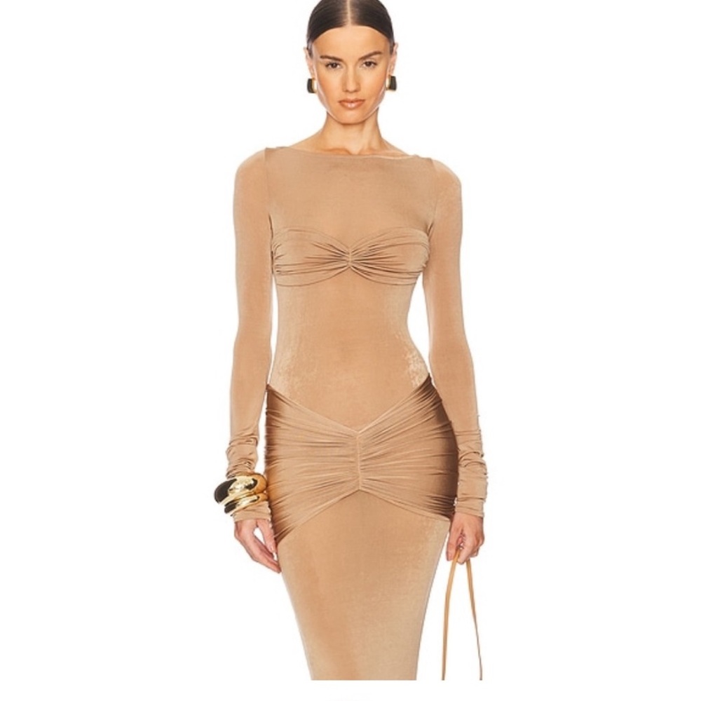 Helsa Josephine Dress in Truffle